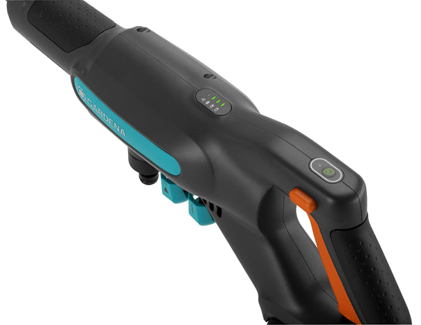 Gardena Reinigungsgerät AquaClean 24/18V P4A – 24 bar, 5 m Schlauch, Grau