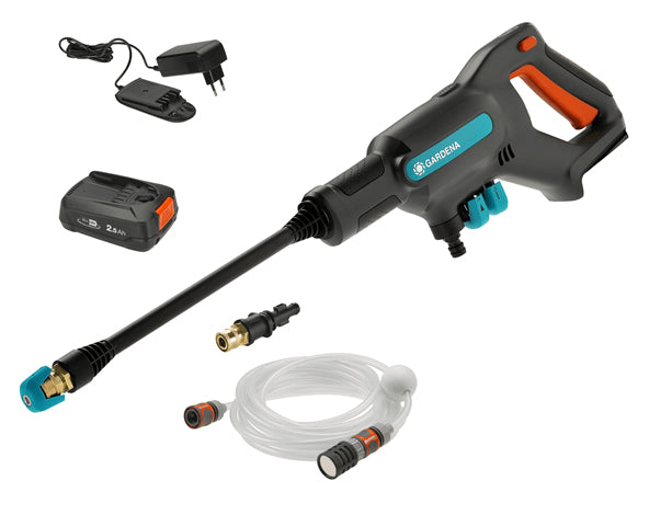 Gardena Akku-Mitteldruckreiniger AquaClean – 24 bar – 5 m Schlauch – Schwarz