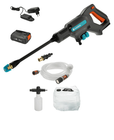 Gardena Akku-Mitteldruckreiniger AquaClean 24/18V P4A – 24 bar – schwarz