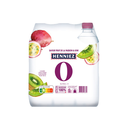 Henniez 0 – Wasser mit Geschmack, Passionsfrucht & Kiwi – 6 × 50 cl