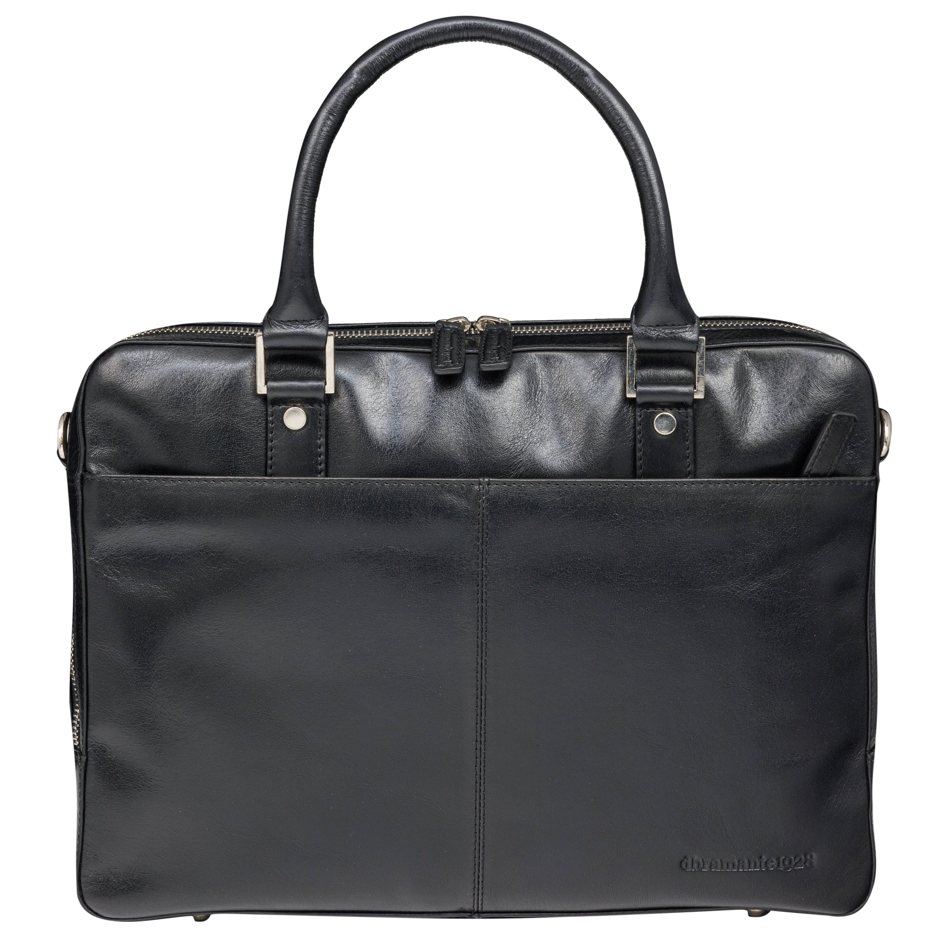 dbramante1928 Rosenborg Notebook-Tasche bis 14″ – abnehmbarer Schultergurt, Reissverschluss – Schwarz