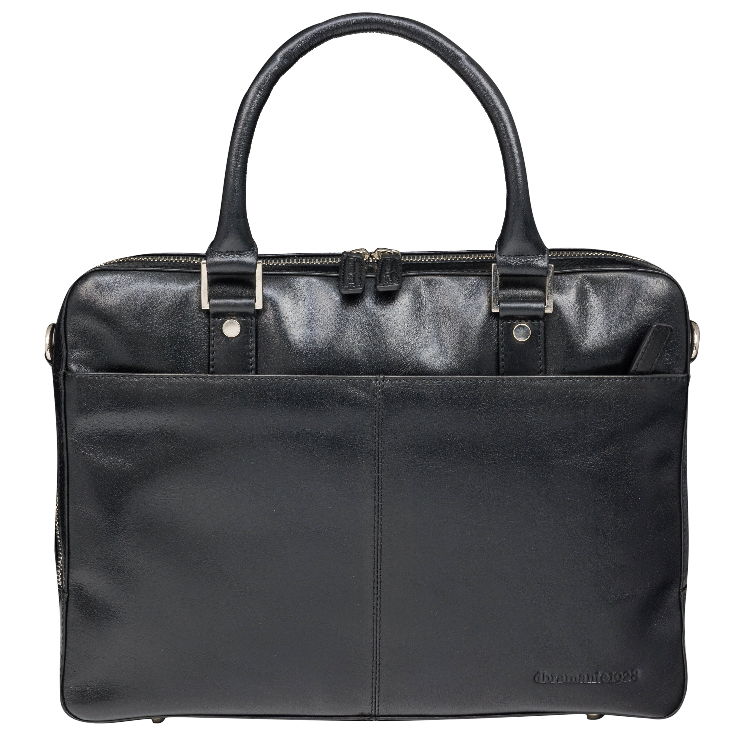 dbramante1928 Rosenborg Notebook-Tasche bis 14″ – abnehmbarer Schultergurt, Reissverschluss – Schwarz