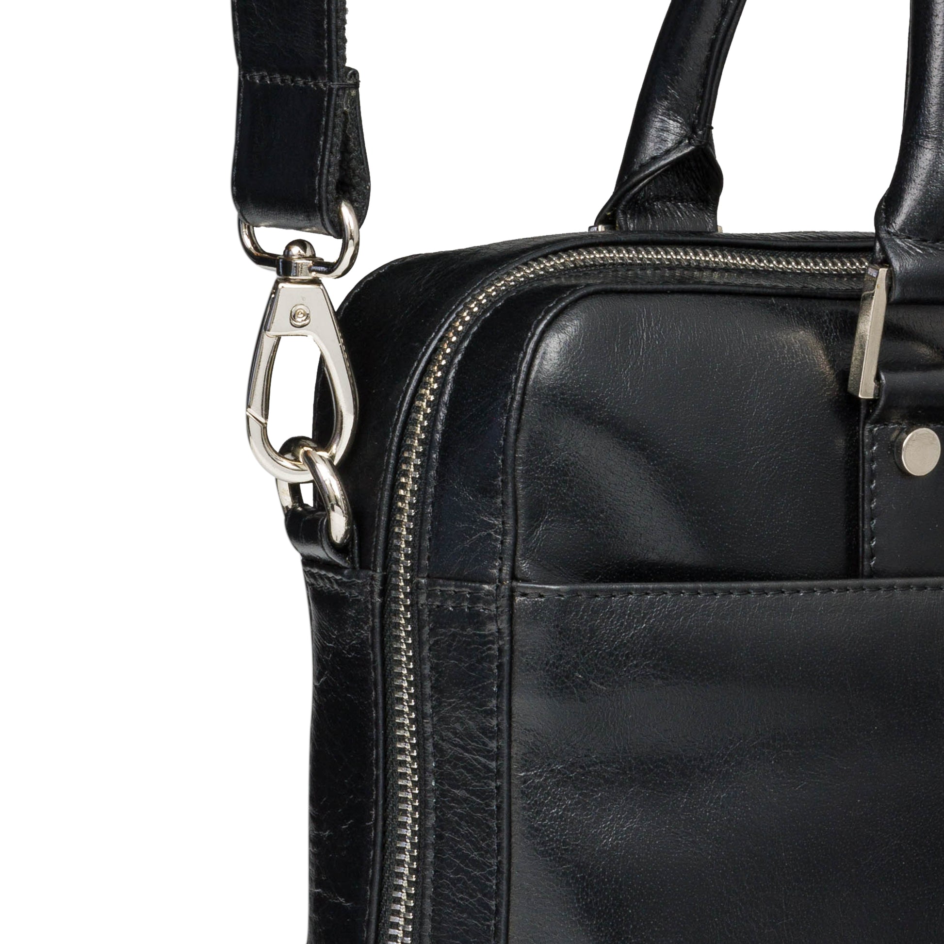 dbramante1928 Rosenborg Notebook-Tasche bis 14″ – abnehmbarer Schultergurt, Reissverschluss – Schwarz