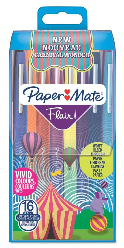 Papermate Filzstifte, Strichbreite 0,7 mm, 16 Farben