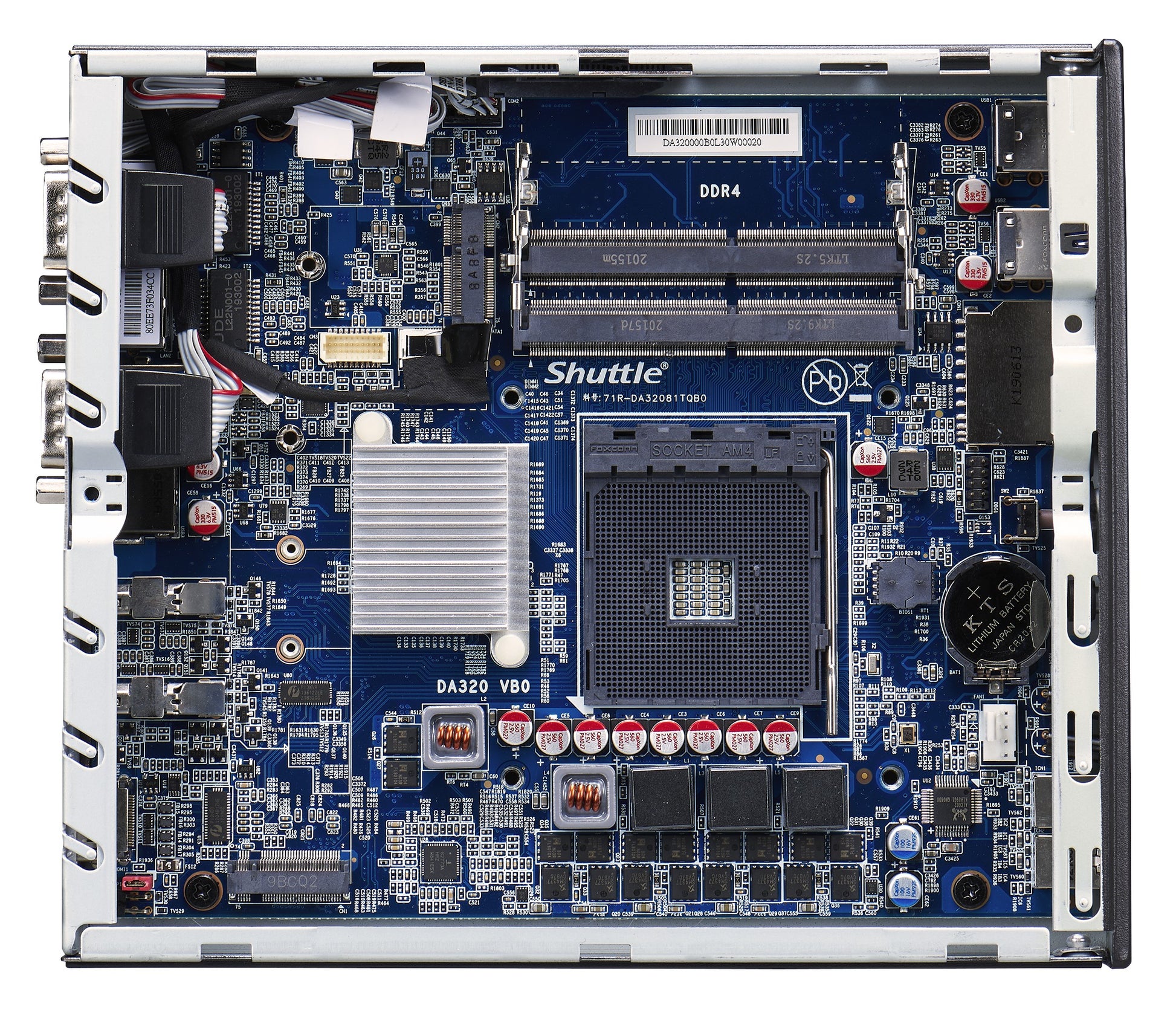 Shuttle DA320 Micro – Barebone, Sockel AM4, 2× SO-DIMM, max. 32 GB RAM, 2,5" SATA, 120 W Netzteil