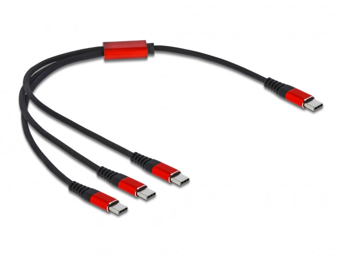 DeLOCK Multi-Kabel – 3-in-1 USB-C auf USB-C 0,3 m