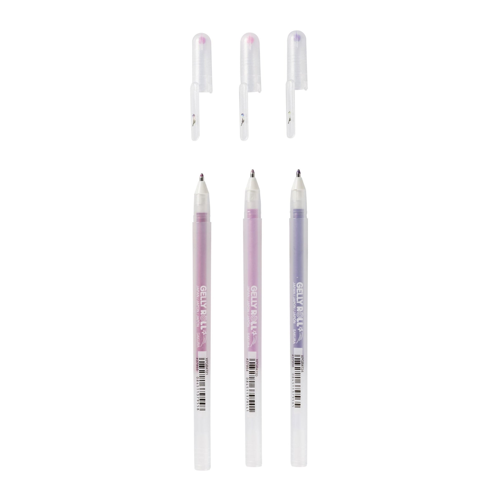 Sakura Gelly Roll Gelschreiber – pink/violett/rosa, Spitze 0,5 mm, glitzernd, 3er-Set