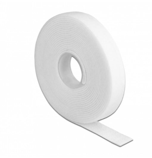 DeLOCK Klettband, 3 m × 13 mm – weiss