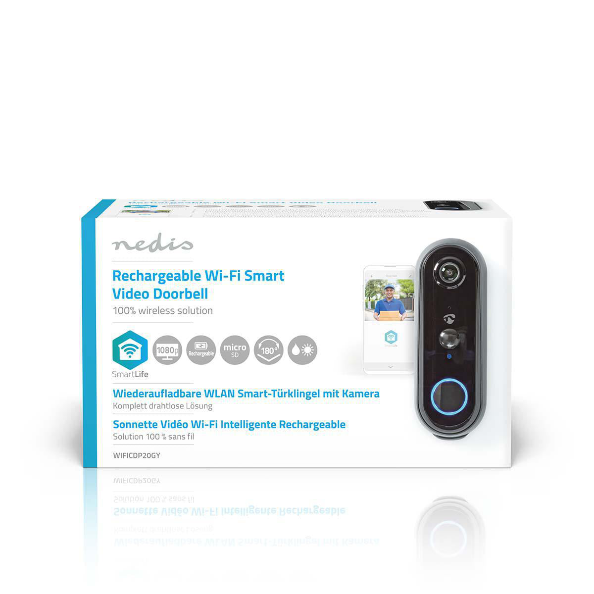 Nedis Smart-Türgong – Full HD (1080p), WLAN, Nachtsicht – für Nedis SmartLife