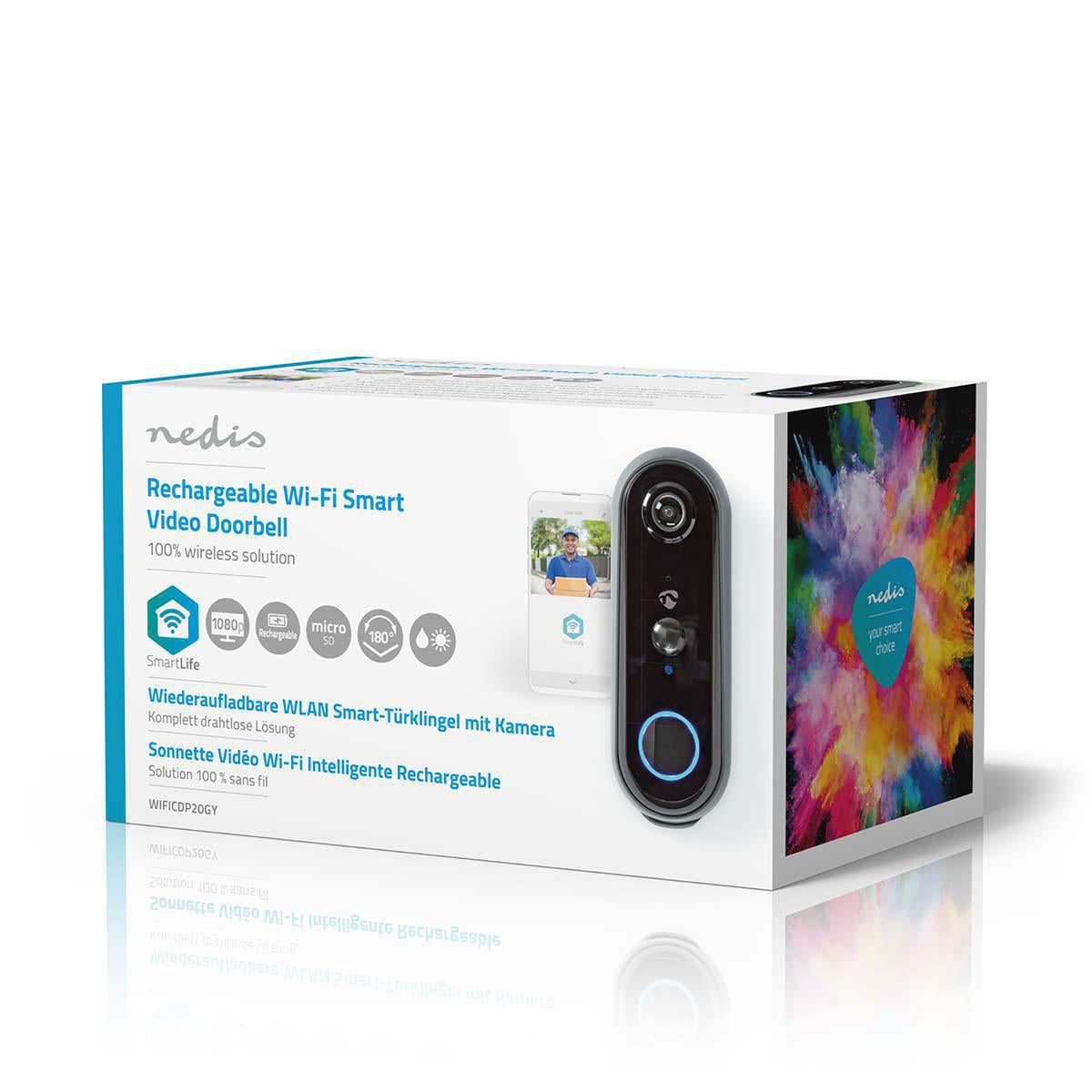 Nedis Smart-Türgong – Full HD (1080p), WLAN, Nachtsicht – für Nedis SmartLife