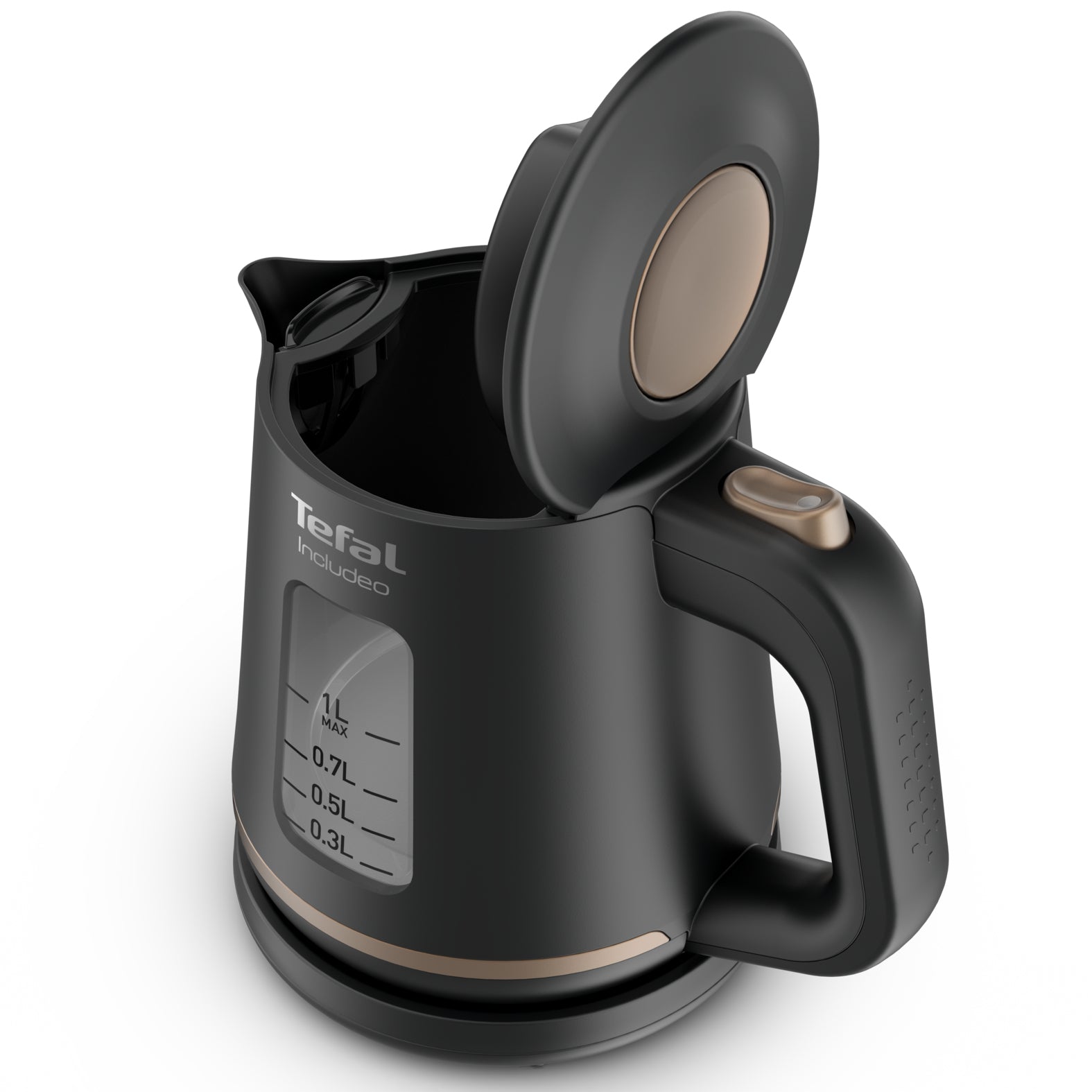 Tefal Includeo KI5338 – Wasserkocher 1 l, 2400 W, Kunststoff, Schwarz