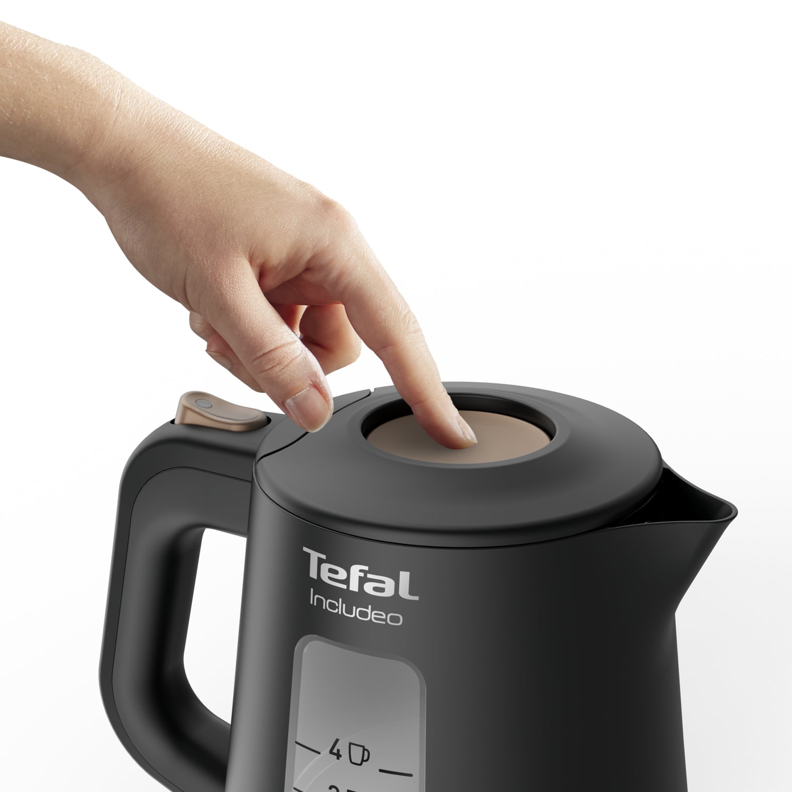 Tefal Includeo KI5338 – Wasserkocher 1 l, 2400 W, Kunststoff, Schwarz