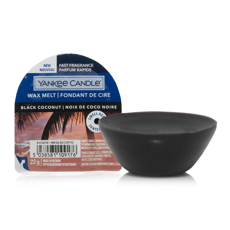 Yankee Candle Black Coconut – Duftwachsplättchen, rund, Ø 7 cm, 22 g, 1 Stück