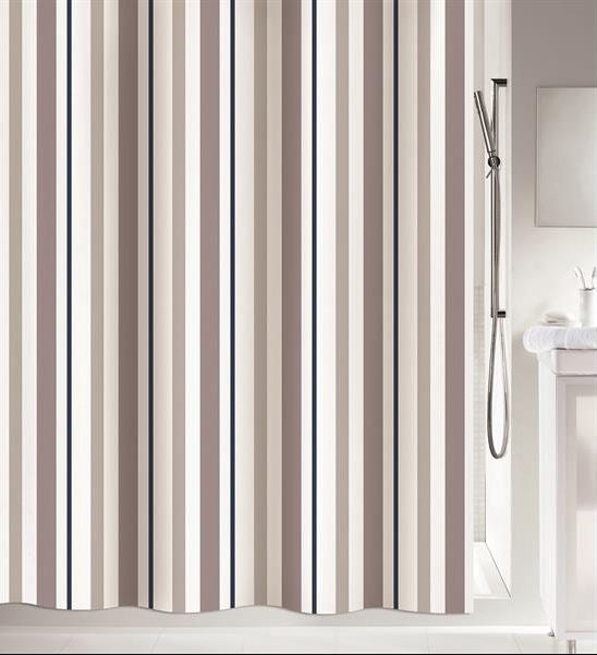Spirella Duschvorhang – 180×200 cm, 75% Baumwolle/25% Polyester, Mehrfarbig