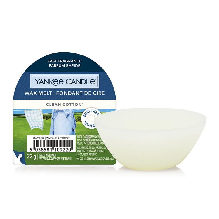 Yankee Candle Clean Cotton – Duftwachsplättchen, 22 g
