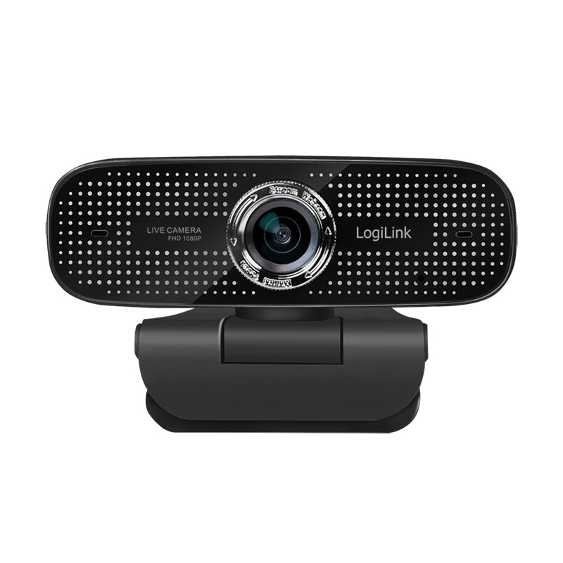 LogiLink Konferenz HD-USB-Webcam – Full HD 1080p, 30 fps, USB 2.0 – Schwarz