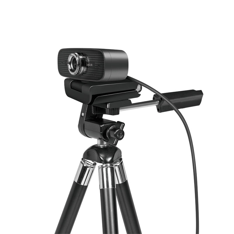 LogiLink Konferenz HD-USB-Webcam – Full HD 1080p, 30 fps, USB 2.0 – Schwarz