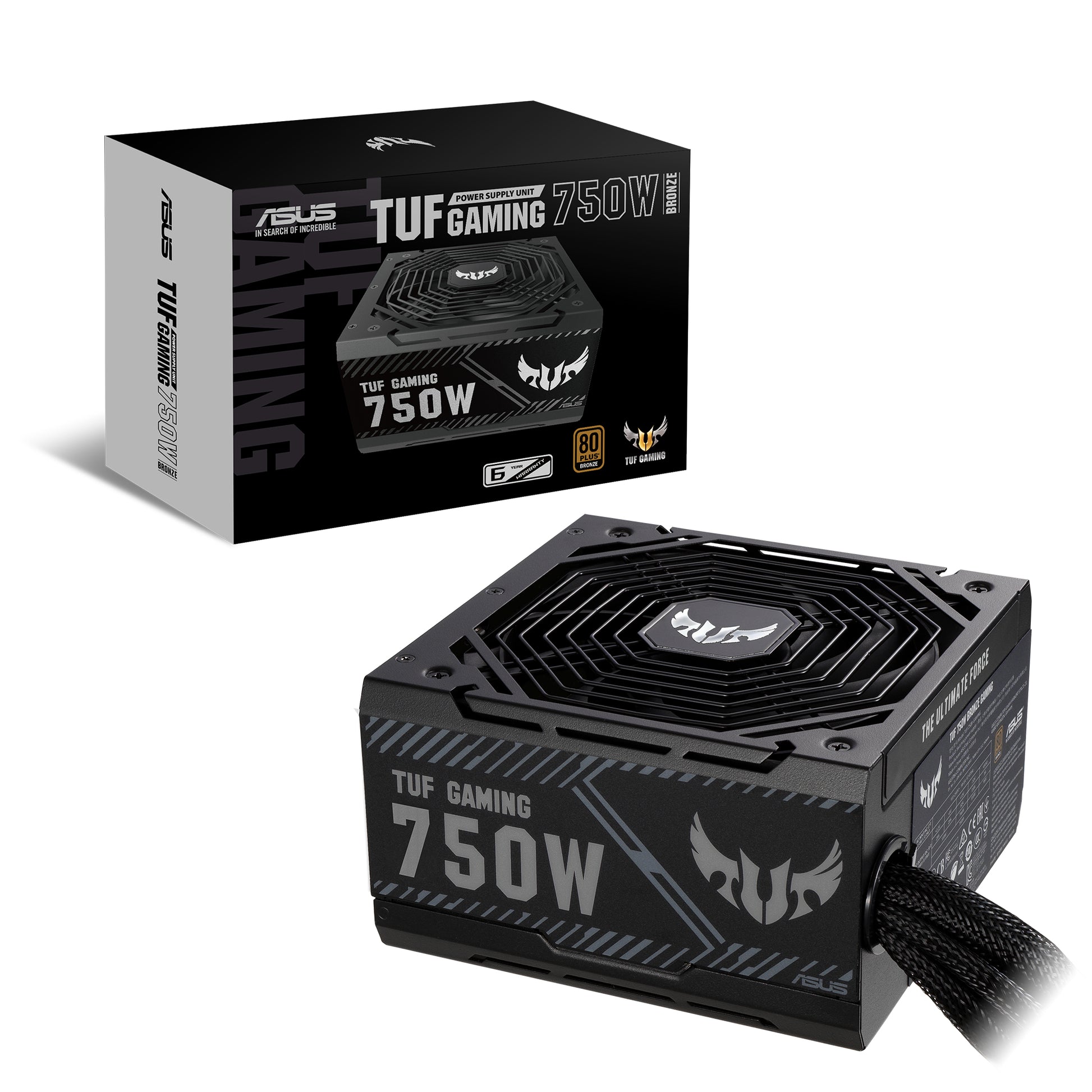 ASUS TUF Gaming 750B ATX-Netzteil 750 W 80 PLUS Bronze – nicht-modular, 20+4-Pin ATX, SATA×5, Molex×4