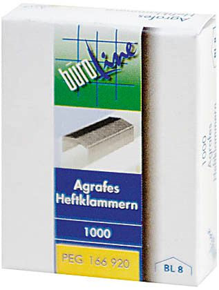 Buroline Heftklammern – B8, 1'000 Stück – für B8