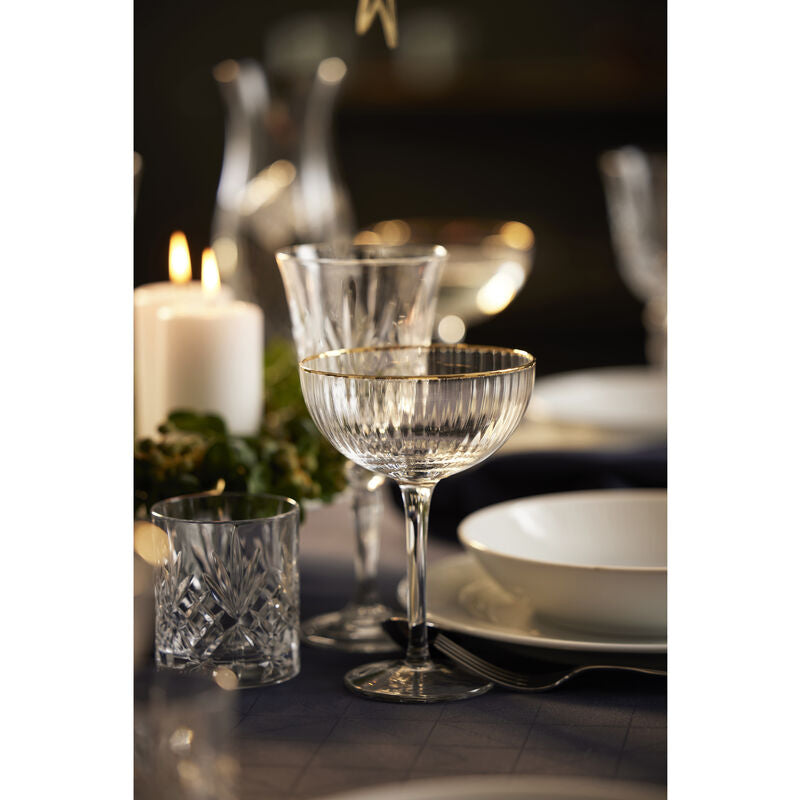 Lyngby Glas Lyngby Trinkglas Melodia – 6er Set, 230 ml, H 8,5 cm, Kristallglas, Transparent, spülmaschinenfest