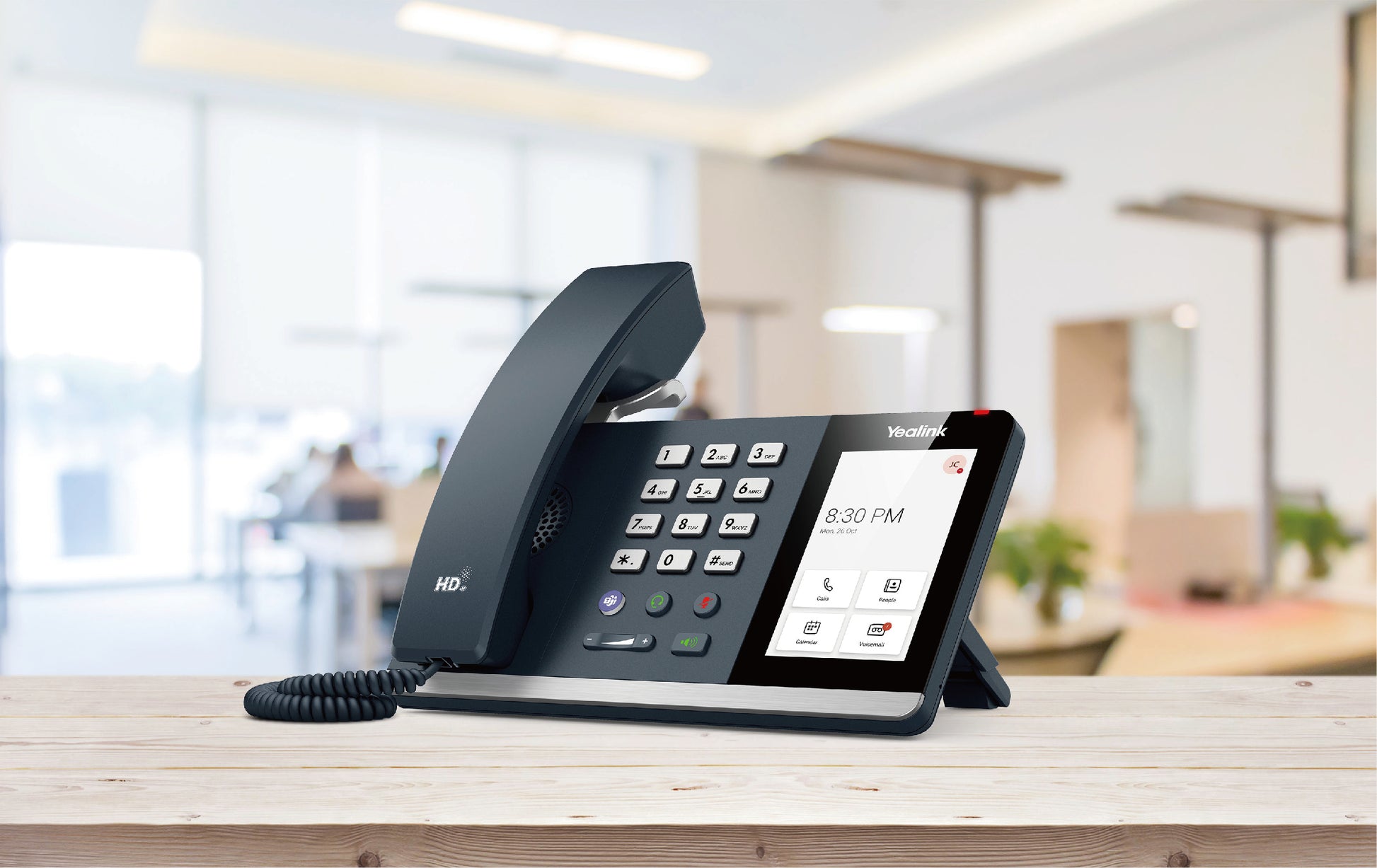 Yealink MP54-TEAMS – IP-Telefon, 4,0" Touchscreen, für Microsoft Teams, PoE, Grau