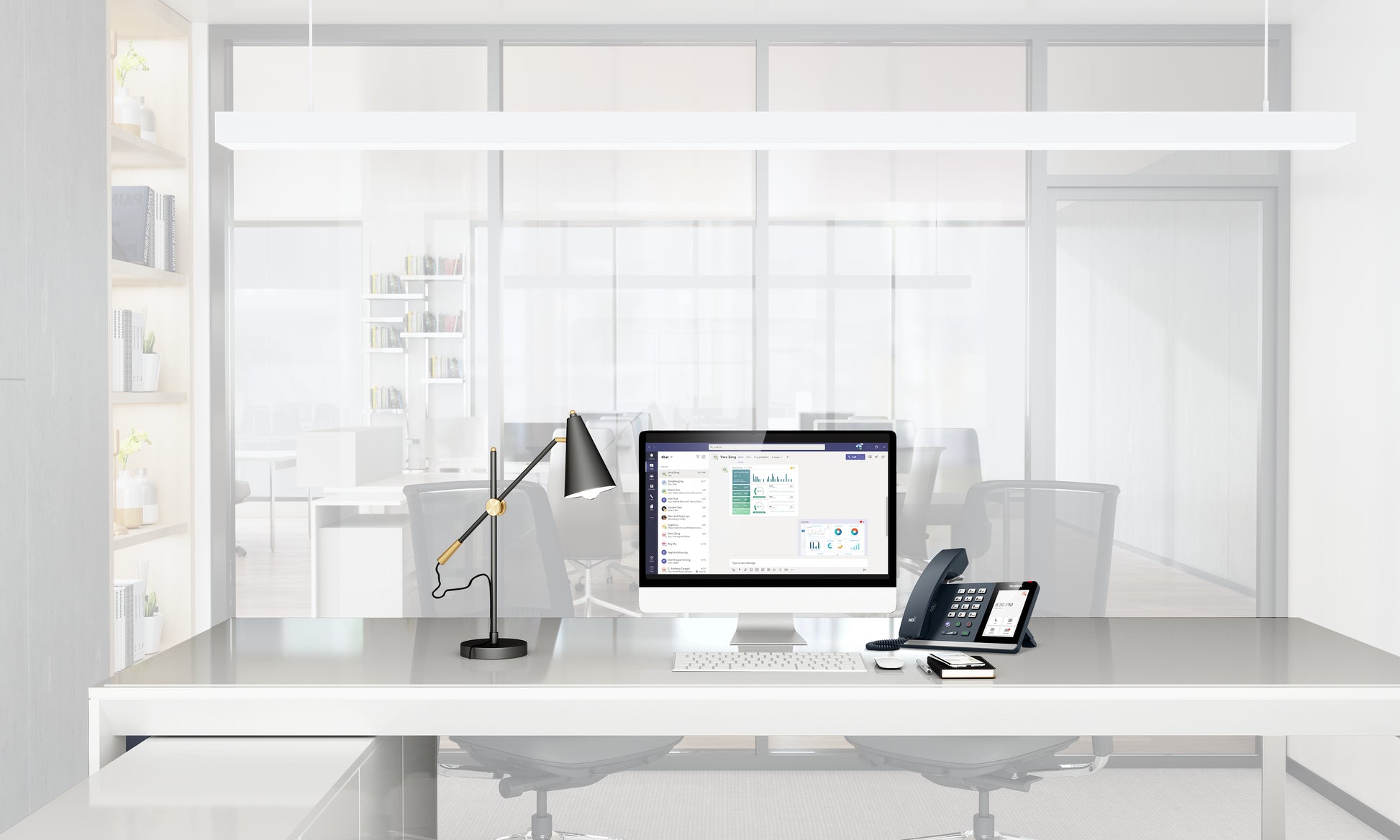 Yealink MP54-TEAMS – IP-Telefon, 4,0" Touchscreen, für Microsoft Teams, PoE, Grau