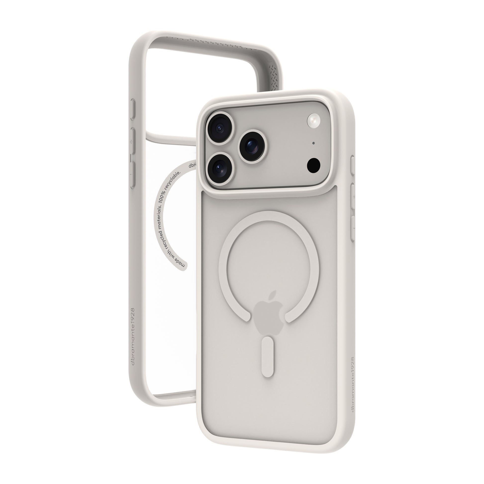 dbramante1928 Backcover – für Apple iPhone 17 Pro Max, Kunststoff, weiss, bis 2 m sturzsicher, mit Zusatzfach