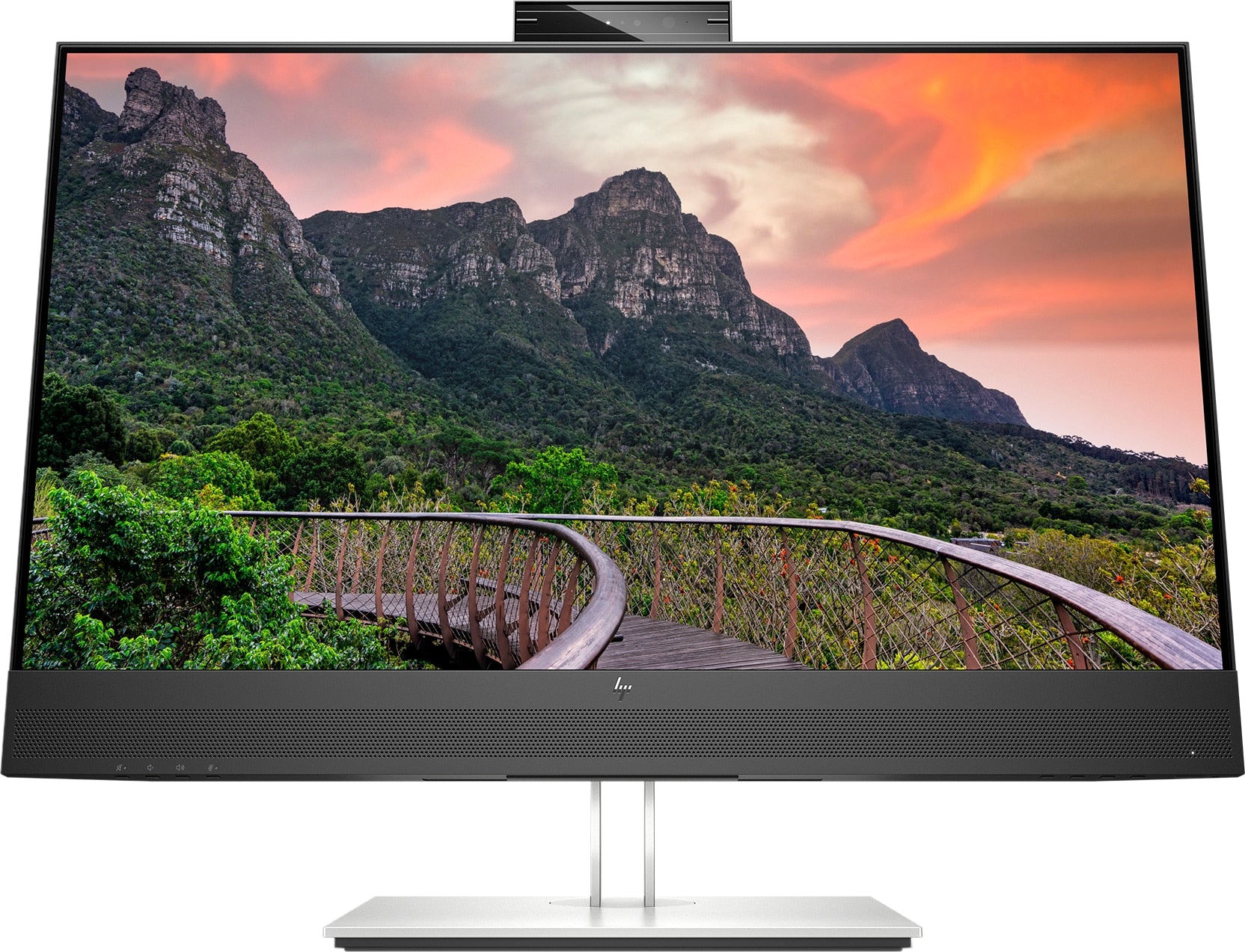 HP E27m G4 – Monitor, 27", IPS, 75 Hz, 300 cd/m², Webcam, Lautsprecher, USB-C (65 W), VESA 100 × 100, Silber
