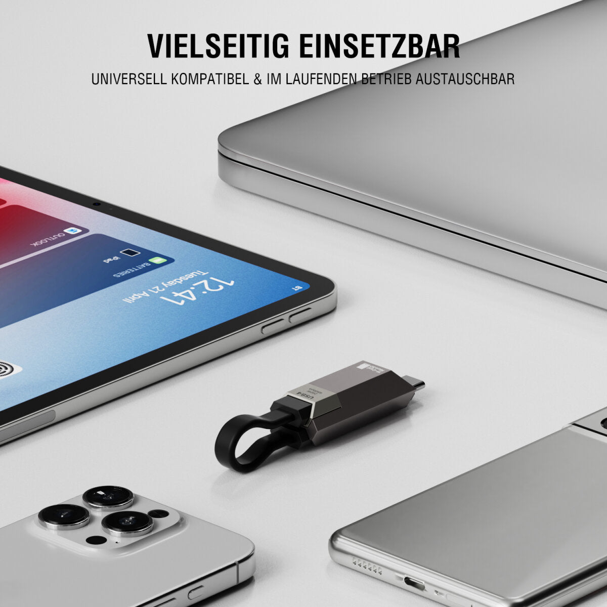 4smarts USB-Kabel, USB-C zu USB-C, 0,14 m, USB4, Lade-/Datenkabel, für Laptop, Smartphone, Tablet