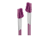 Lindy LWL-Patchkabel – LC-LC, Multi-Mode (OM4), 1 m, Violett