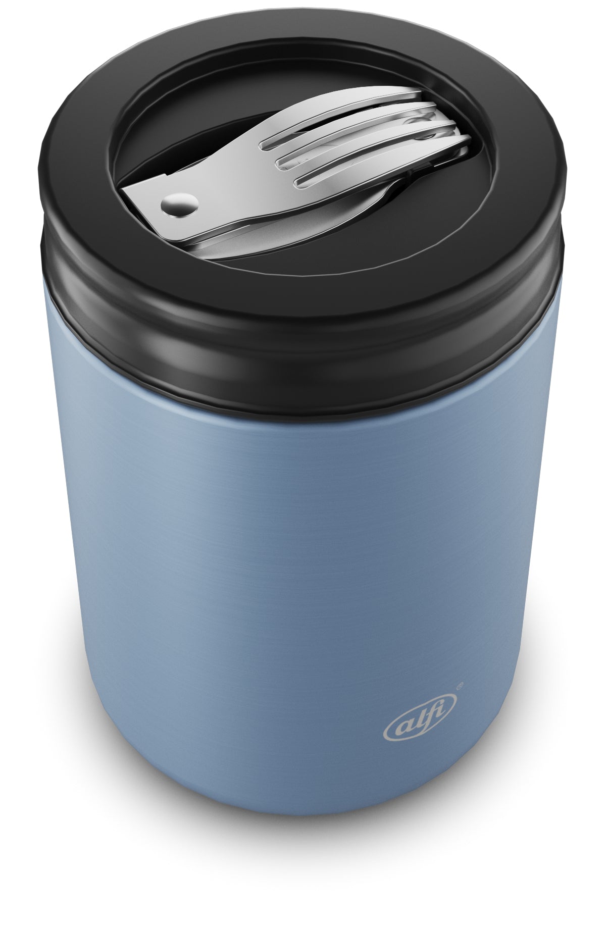 Alfi Thermobox – 350 ml, 8,8 × 8,8 × 13,3 cm, Edelstahl, Hellblau, mit Schwenkverschluss