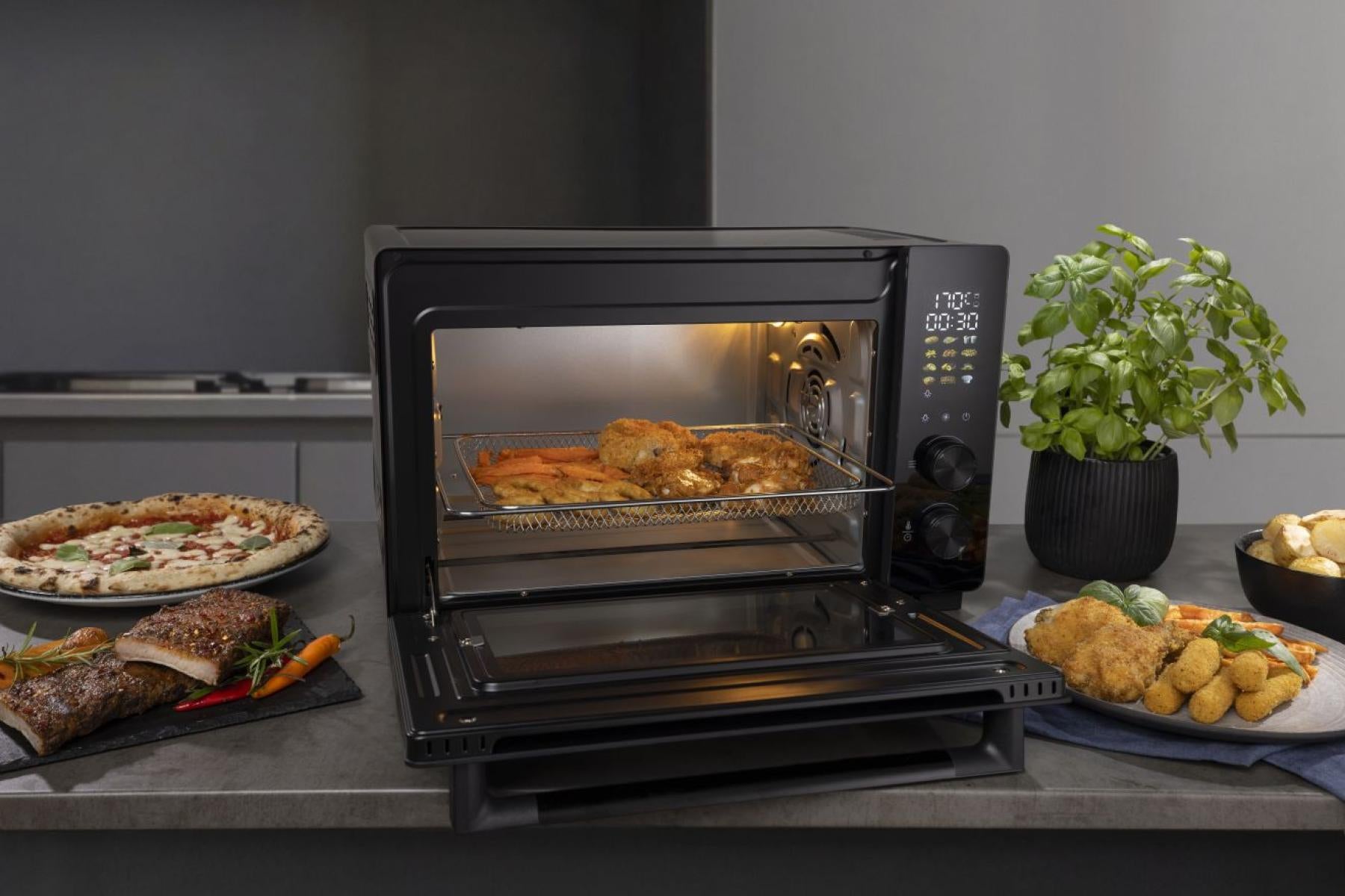 Hisense Mini Ofen HOM30AF – 30 l, 1800 W, Schwarz