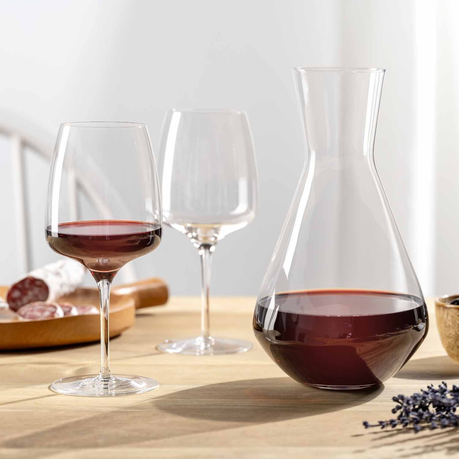 LEONARDO Karaffe Cesti – 3-teiliges Set, 1,2 l, Ø 13,4 cm, Kristallglas, transparent, spülmaschinenfest