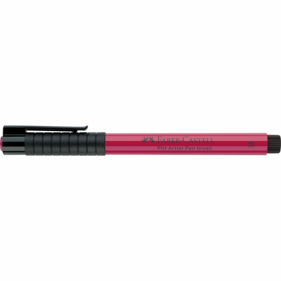 Faber-Castell Pitt Artist Pen Brush Pen – Pinselspitze, 2,5 mm, pigmentiert, wasserfest, karminrosa