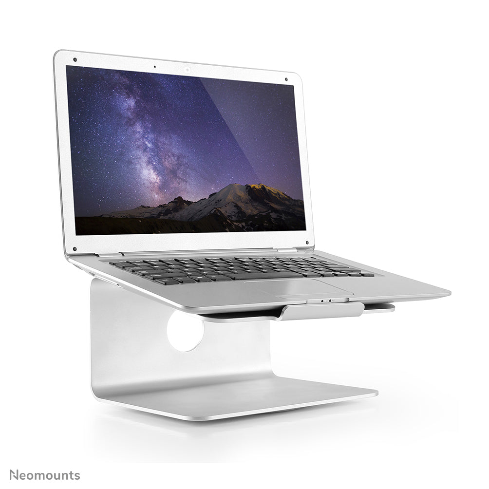 Neomounts Laptop-Ständer – bis 17", 360° drehbar, bis 5 kg – Silber