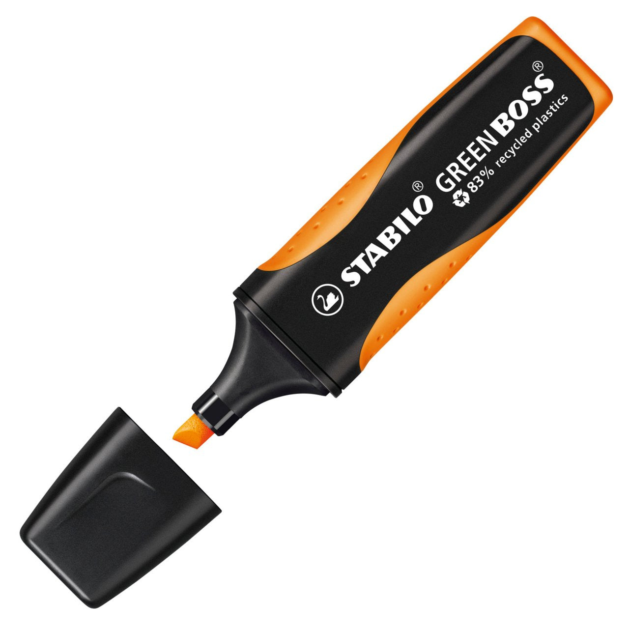 STABILO BOSS GREEN Textmarker Orange – Keilspitze, 2–5 mm, nachfüllbar