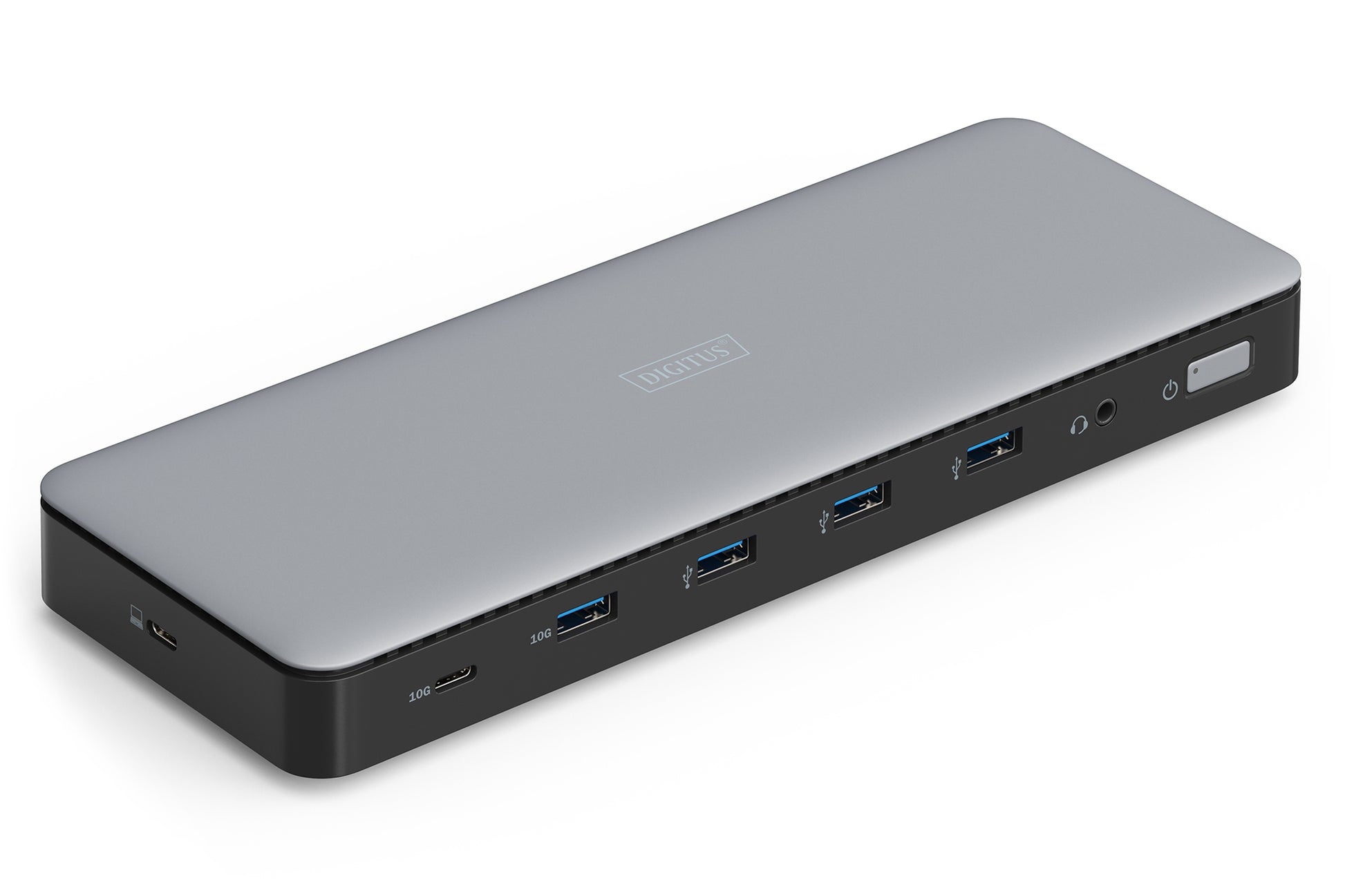 Digitus Dockingstation – USB-C, 2× DP, 3× HDMI, 4× USB-A, GbE, 3,5 mm Audio, für Windows/Mac/ChromeOS