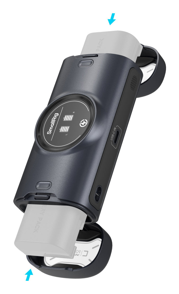 SmallRig 5105 Ladecase – für Canon LP-E6P, LP-E6NH, LP-E6N und andere – 2-fach, USB-C – Display