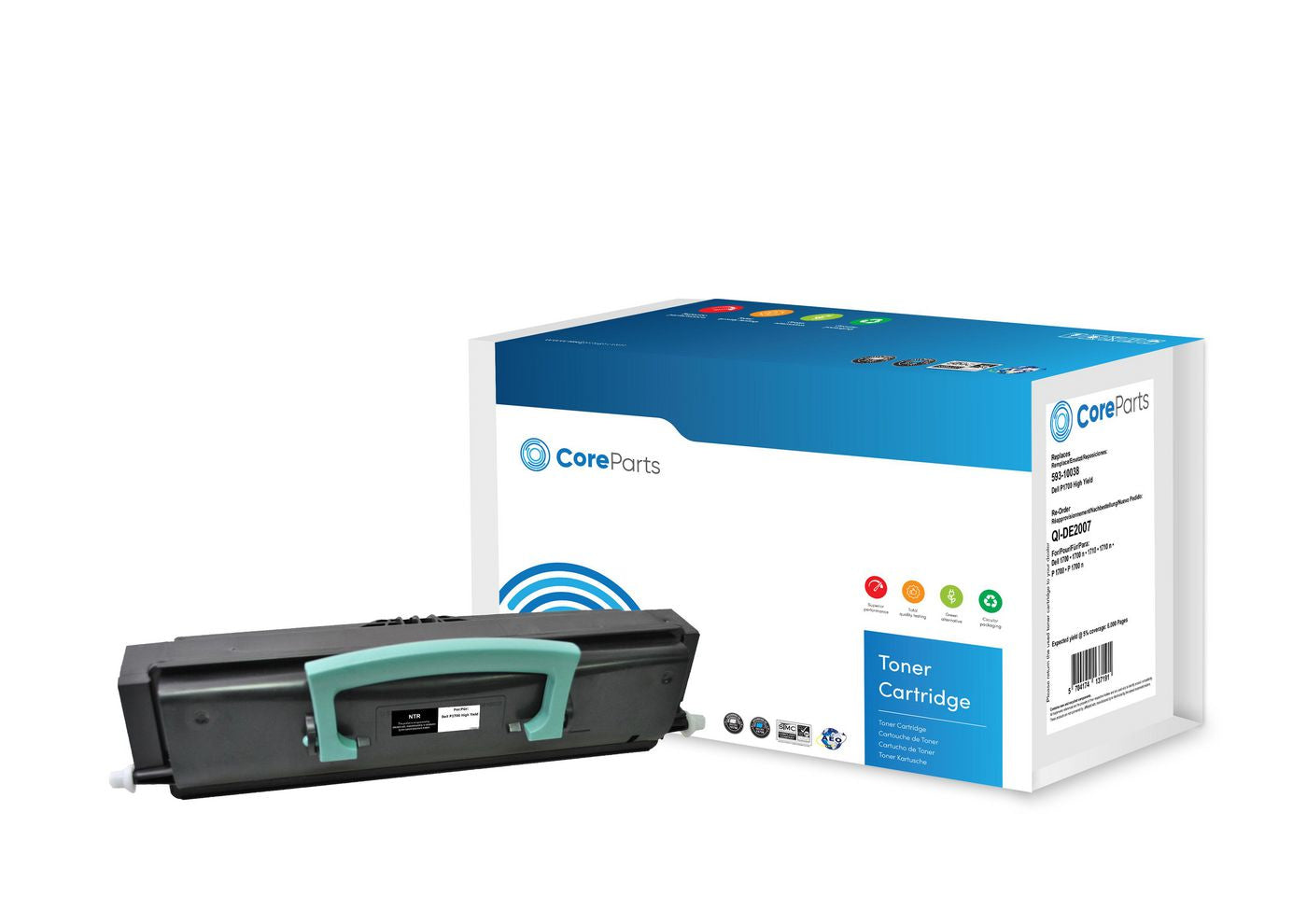 CoreParts Dell 593-10038 Schwarzer Toner – Original XL – 6'000 Seiten – für Dell P1700