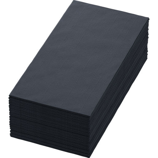 Duni Servietten schwarz – 40 × 40 cm, 3-lagig, 1/8-Falz – 250 Stück