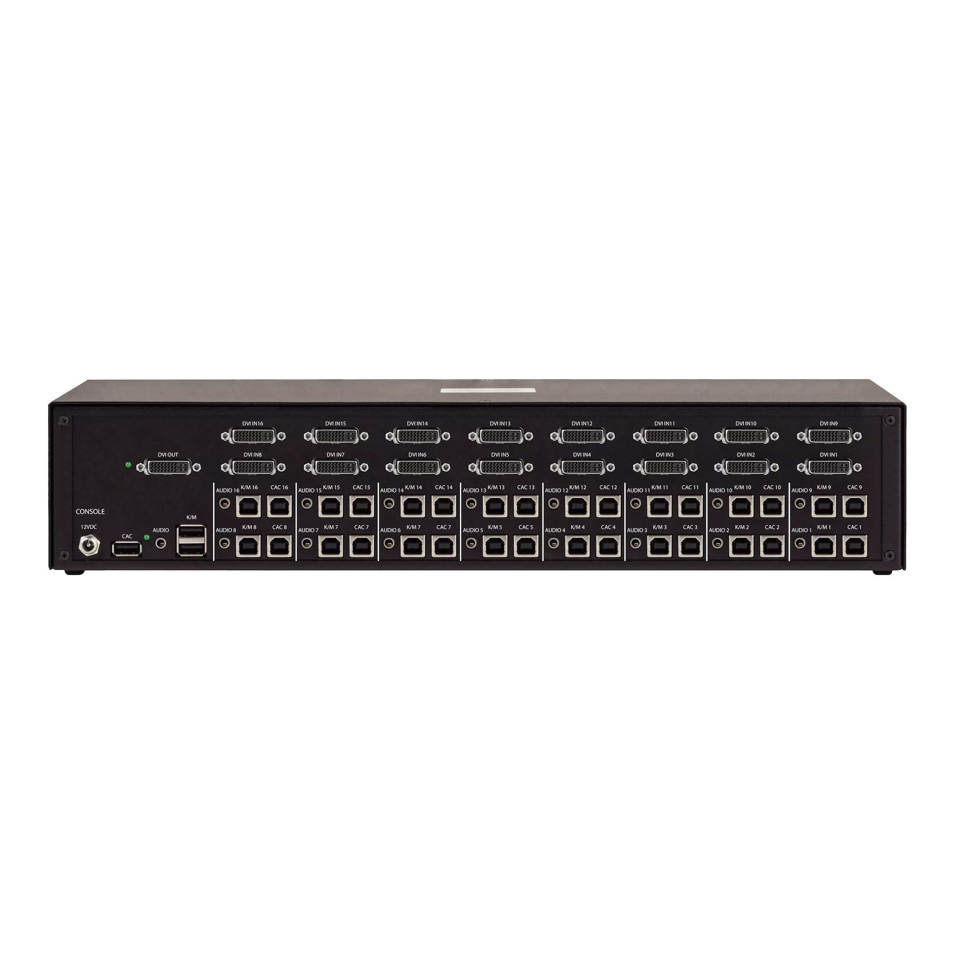 StarTech.com 16-Port DVI-I Secure KVM-Switch – 2560 × 1600/60 Hz, NIAP 4.0, USB 2.0-Hub, Audio
