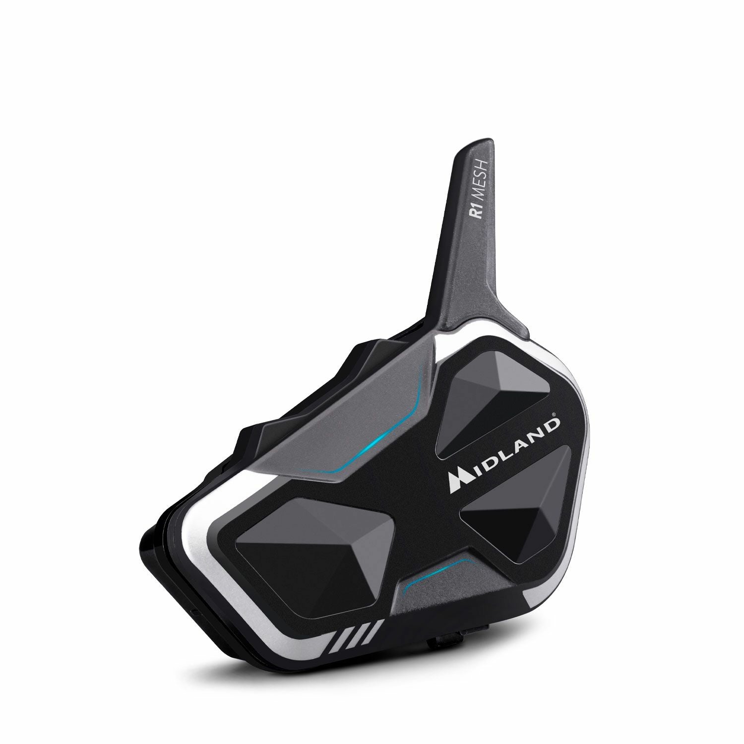 Midland R1 Mesh Lautsprechertelefon – Bluetooth – für Motorrad – Schwarz/Weiss