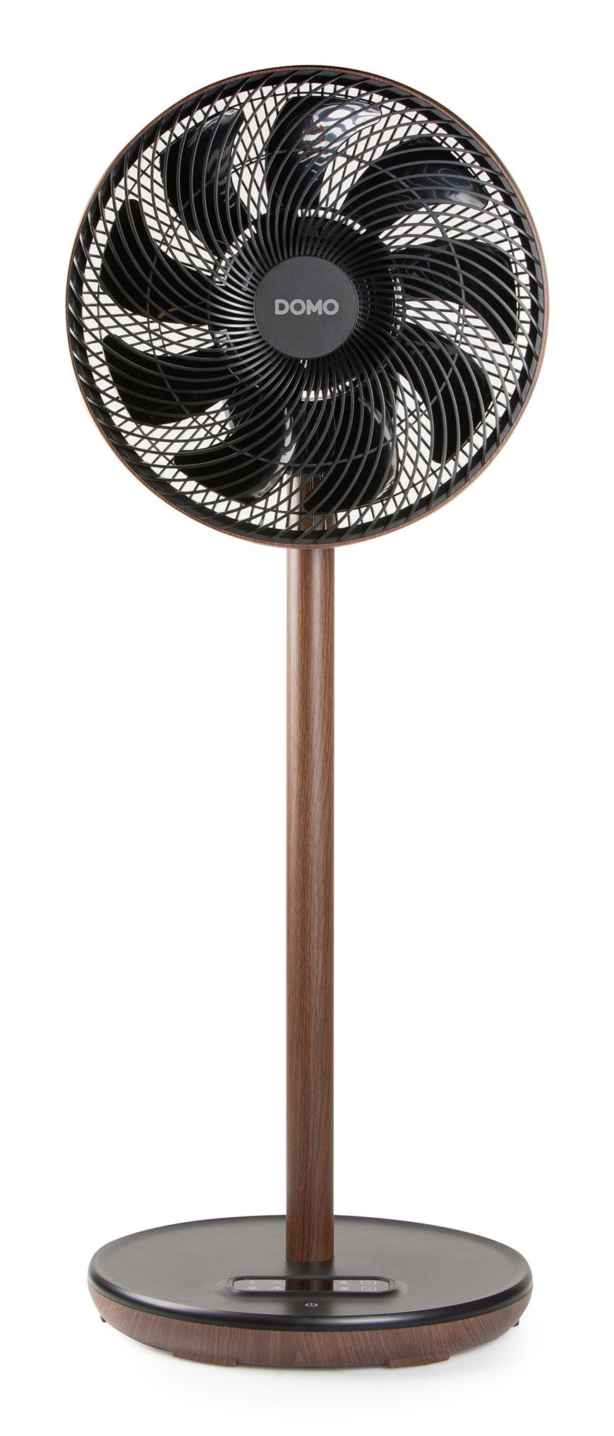 Domo Standventilator DO8155 – 9 Stufen, oszillierend, Timer, Fernbedienung, 26 W, 45 dB(A), Schwarz, Holz