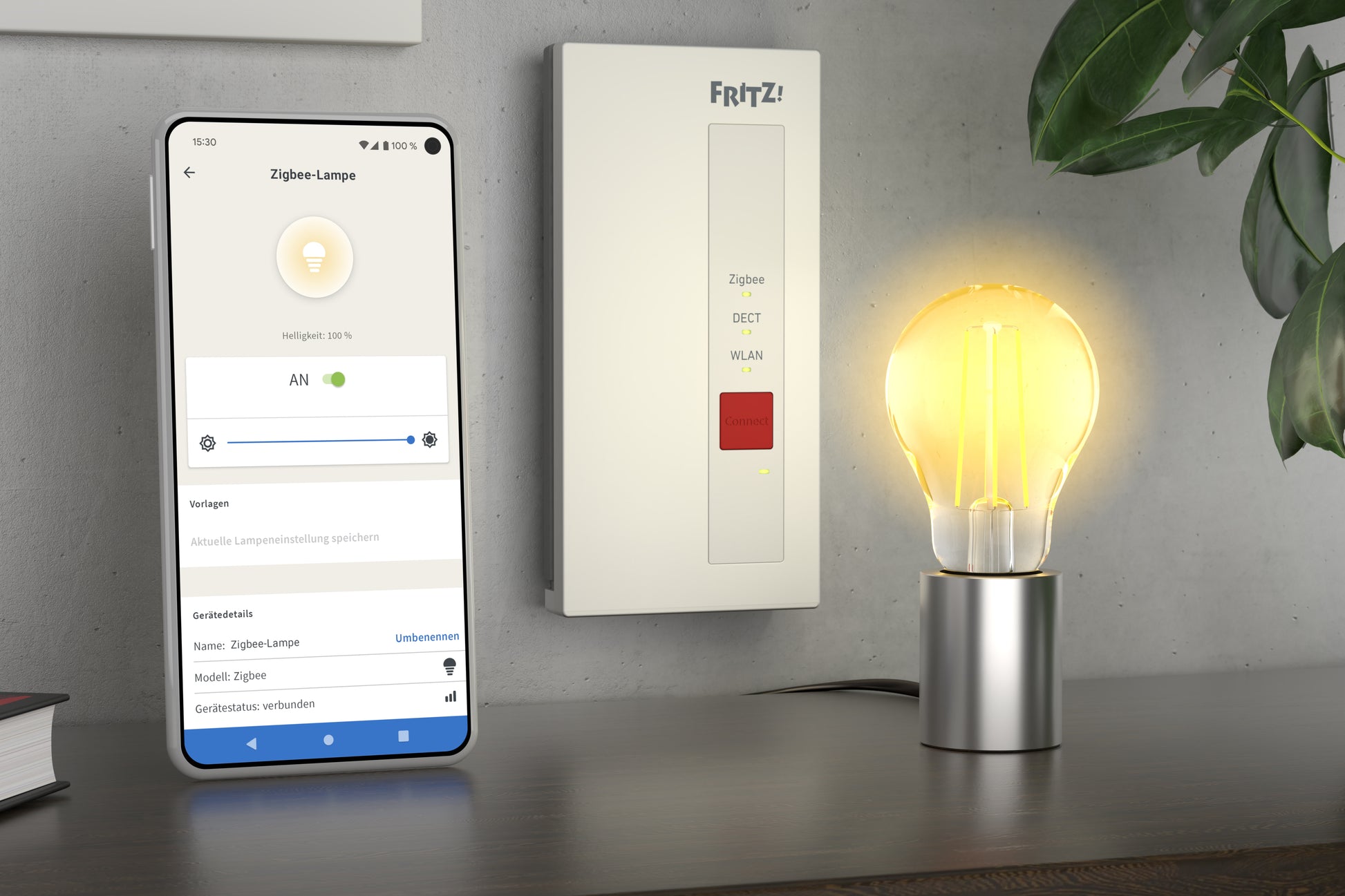 FRITZ! FRITZ Smart Gateway – Smart-Hub/Bridge – Zigbee, WLAN, LAN (Gigabit Ethernet) – Weiss