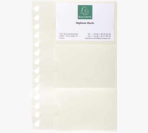 Exacompta Hüllen – für 55 × 85 mm – 10 Stk, transparent, Kunststoff (PP)