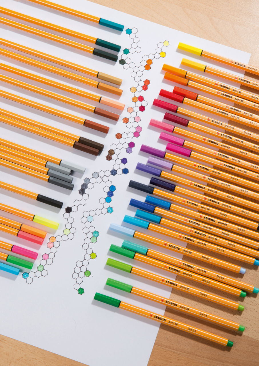STABILO point 88 Fineliner Etui – 40 Stk., 0,4 mm, sortiert