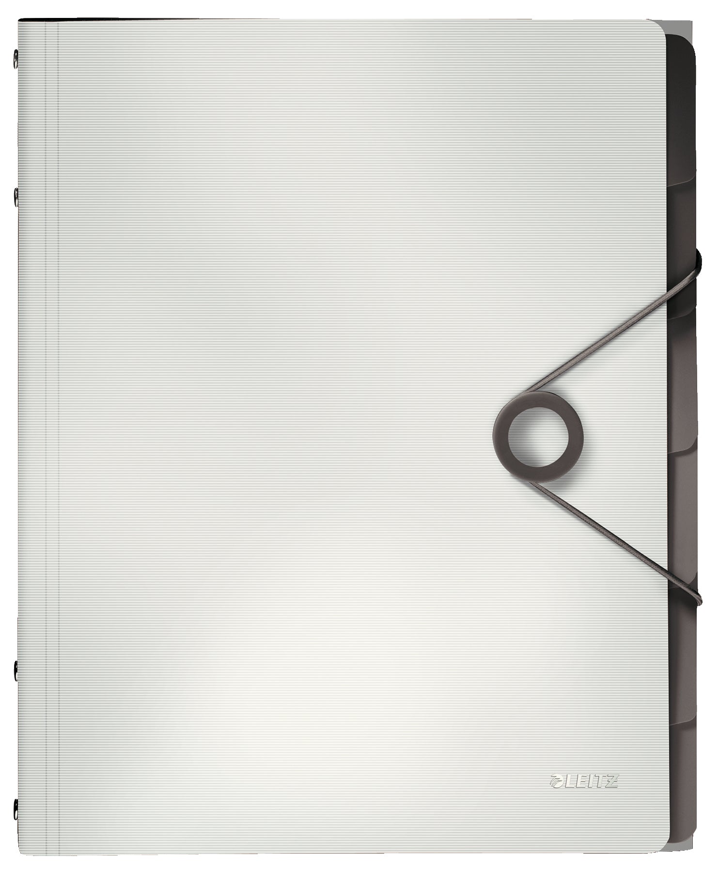 Leitz Solid Fächermappe A4 – 6 Fächer, Gummiband, Polypropylen (PP), Weiss, 3 Klappen, bis 200 Blatt