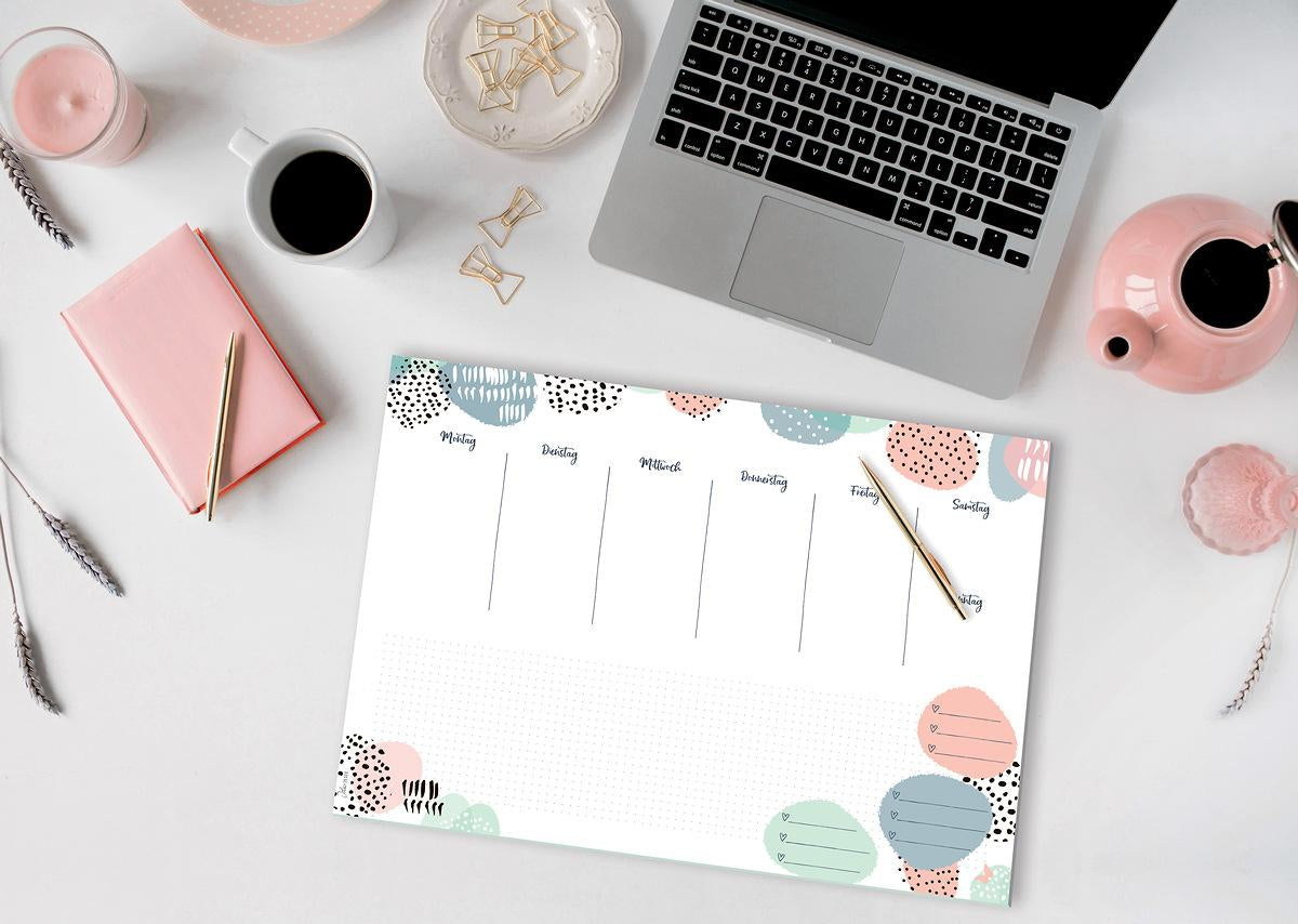 Sigel JOLIE Wochenplaner – undatiert, A3, Rose Inspiration