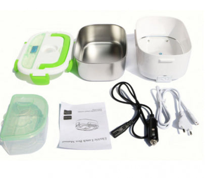 Ohmex Beheizte Lunchbox OHM-BOX-1240 – 1,5 l, 40 W, herausnehmbares Stromkabel – Blau/Weiss
