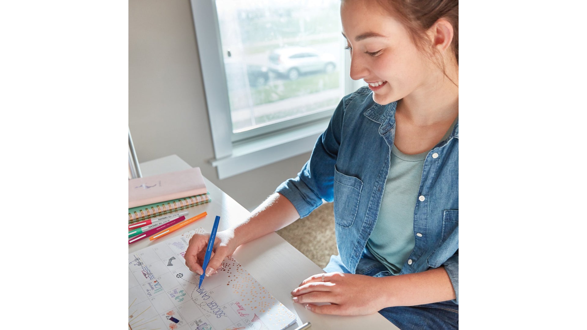 Papermate Paper Mate Flair Brush Pen Set – 16 Stk., 0,7 mm, 16 Farben, lichtbeständig